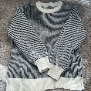 amazon chenille black striped sweater